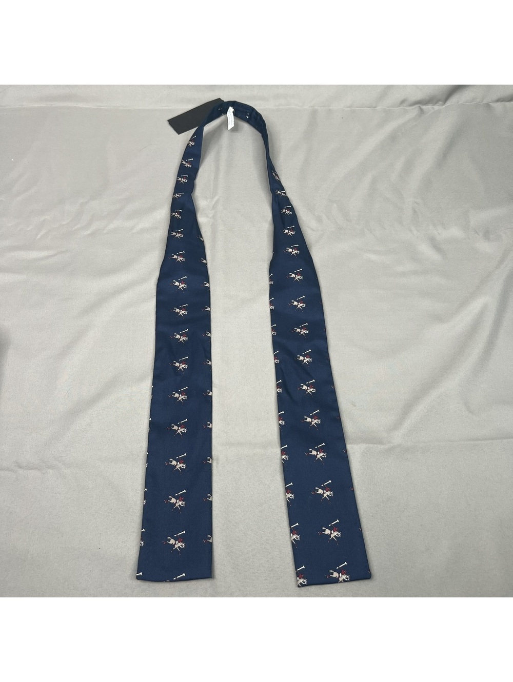 Audrey Talbott Pure Silk Horse Tie Navy Equestrian Print Mens Necktie